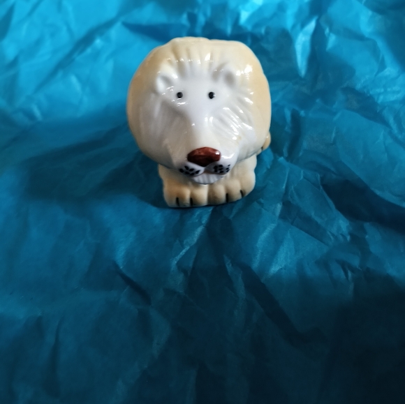 Vintage Genuine Bone China Small Lion Figurine - Picture 3 of 4